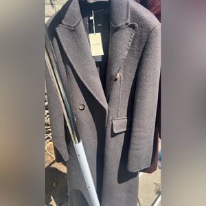 MNG Charcoal Wool Blend Coat